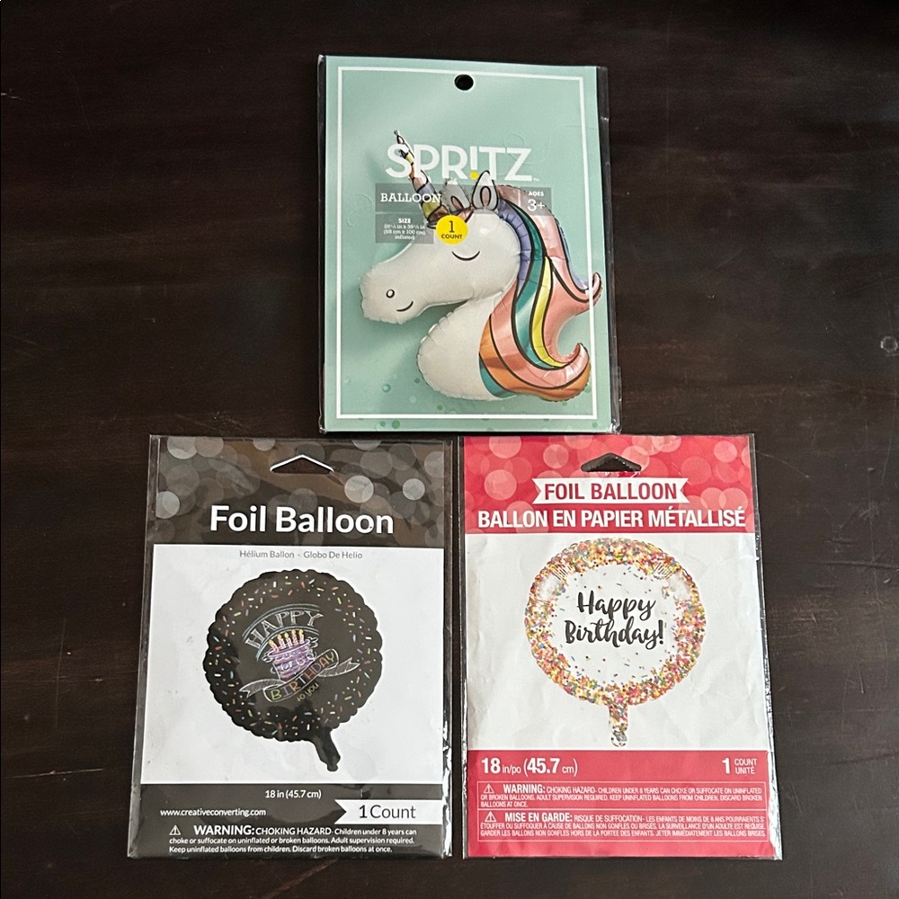 Spritz Unicorn and Birthday Foil Balloons - Multicolor
